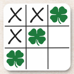 Dessous-de-verre Shamrock Tic Tac Toe
