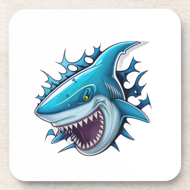 Dessous-de-verre Shark logo T-Shirt (Devant)