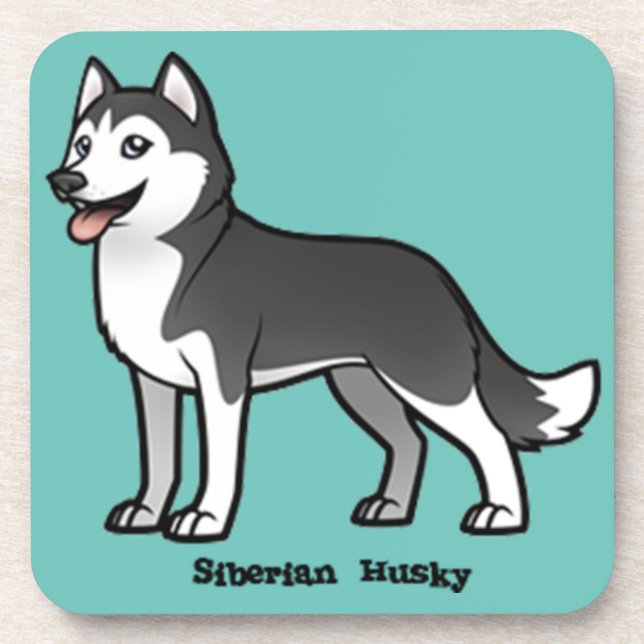 Dessous-de-verre Sibérien Husky (Devant)