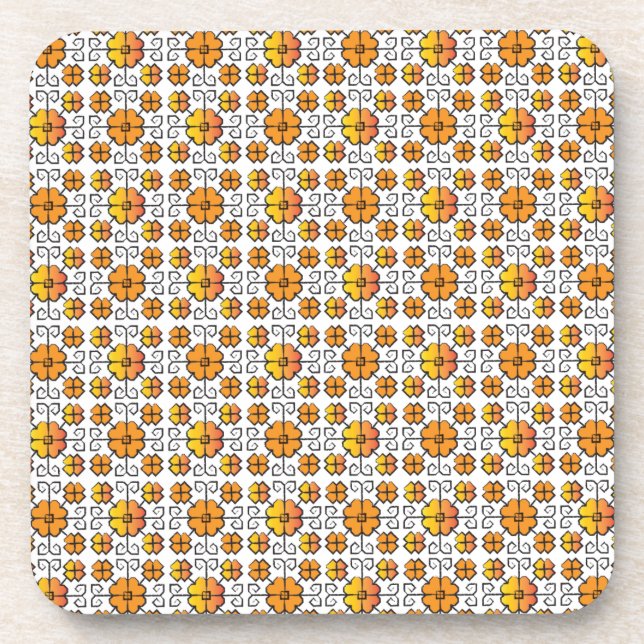Dessous-de-verre Signal traditionnel letton SUN motif géométrique V (Devant)