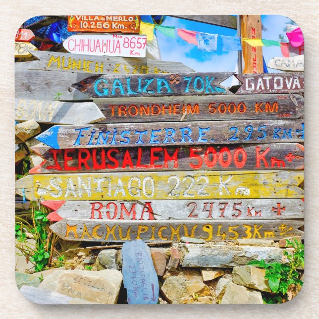 Dessous-de-verre Signe de distance (Devant)