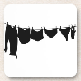 Dessous-de-verre Silhouette de ligne de vêtements