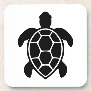 Dessous-de-verre Silhouette de tortue de mer minimaliste
