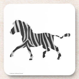 Dessous-de-verre Silhouette noir et gris clair Zebra