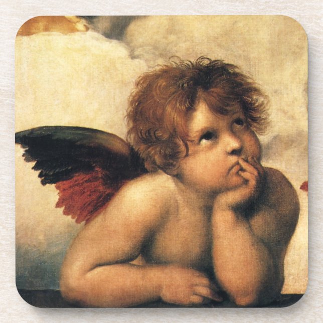 Dessous-de-verre Sistine Madonna Angels par Raphael Sanzio (Devant)