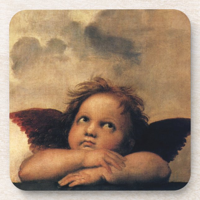 Dessous-de-verre Sistine Madonna Angels par Raphael Sanzio (Devant)