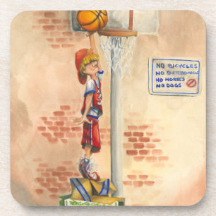 Dessous-de-verre Slam Dunk sur le plateau de basket par Jay Throckm