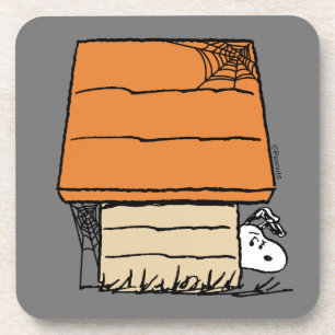 Dessous-de-verre Snoopy Halloween Spider Web Doghouse