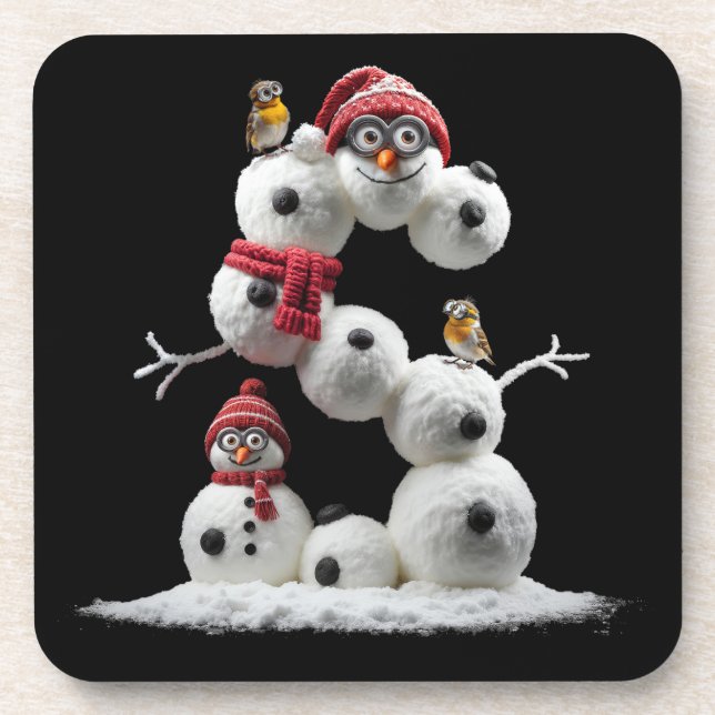 Dessous-de-verre Snowman-minion en forme de S (Devant)