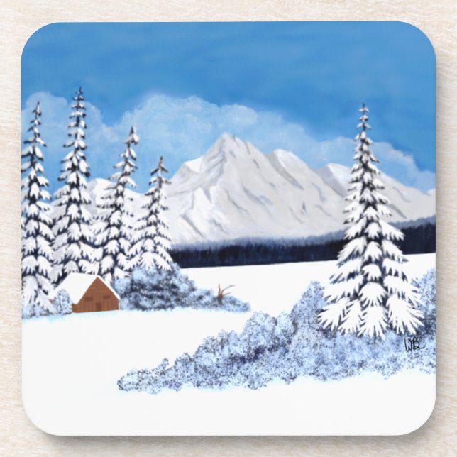 Dessous-de-verre Snowy Winter (Devant)