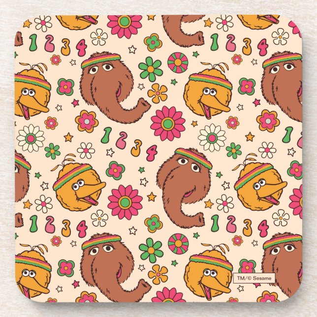 Dessous-de-verre Snuffleupagus et Big Bird Super Flower Motif (Devant)