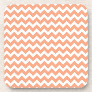 Dessous-de-verre Soft Orange Zig Zag Chevron