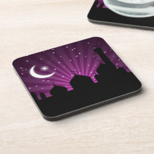 Dessous-de-verre Soirée Mosquée Silhouette Purple - Dessous de verr