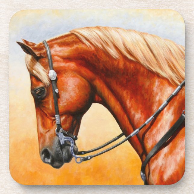Dessous-de-verre Sorrel Ouest Plaisir Quarter Cheval (Devant)