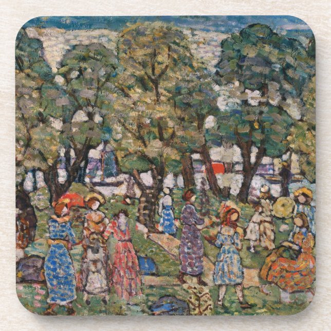 Dessous-de-verre Sous les arbres de Maurice Prendergast, Art (Devant)