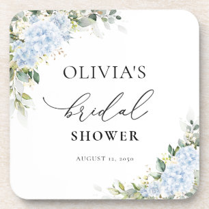 Dessous-de-verre Sous-verres Fleurs de Mariage Hydrangea Bleu