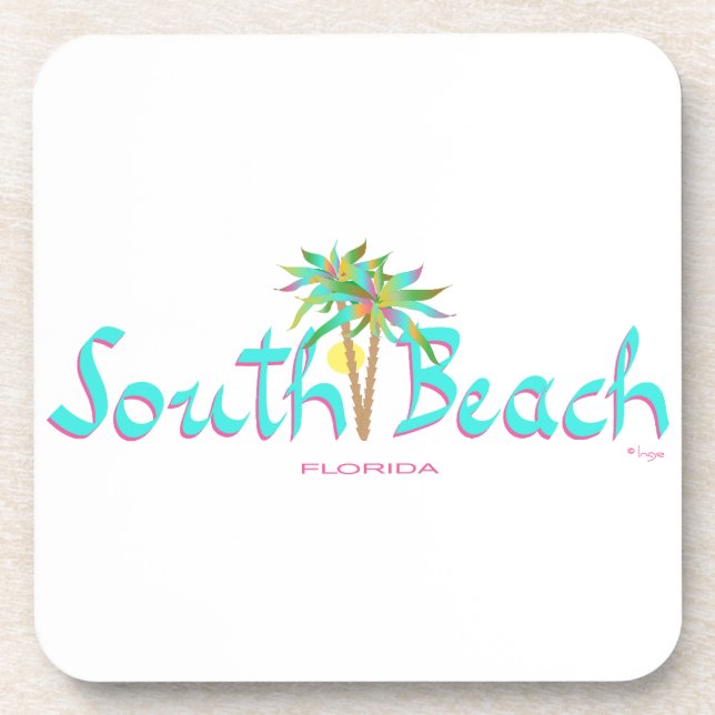 Dessous-de-verre South Beach Sun Miami (Devant)