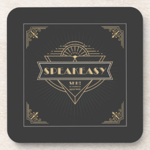 Dessous-de-verre Speakeasy Party de style Art déco Vintage des ann