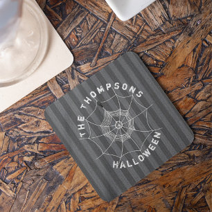 Dessous-de-verre Spooky Spider in Spider Web Beverage Coaster