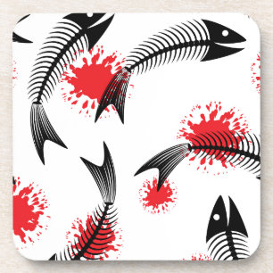 Dessous-de-verre squelette d'halloween