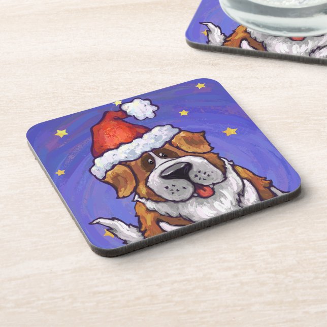 Dessous-de-verre St. Bernard Christmas (Côté gauche)