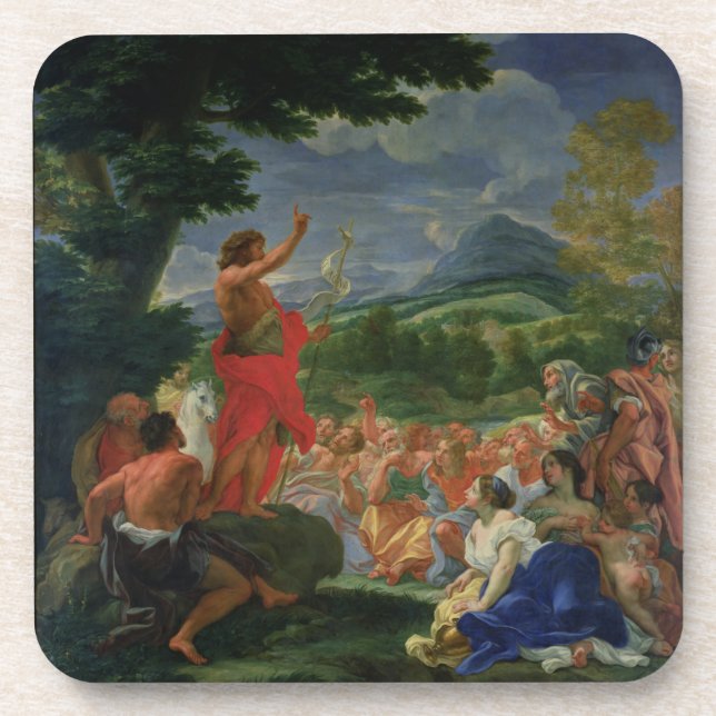 Dessous-de-verre St John la prédication de baptiste, peinte avant (Devant)