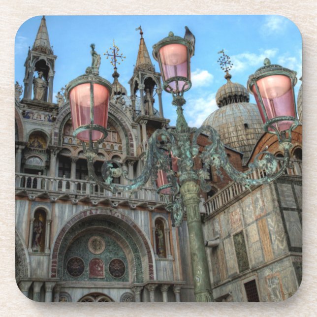 Dessous-de-verre St. Marc et lampe, Venise, Italie (Devant)