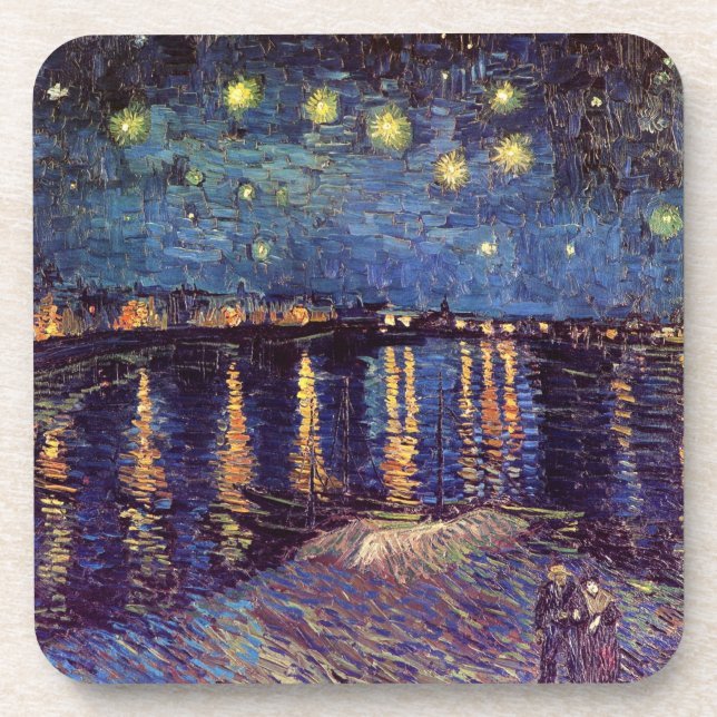 Dessous-de-verre Starry Night Over the Rhone par Vincent van Gogh (Devant)