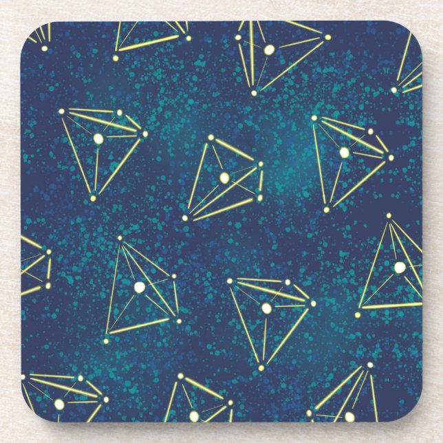Dessous-de-verre Starry Sky Chimie Art - Constellations Moléculaire (Devant)
