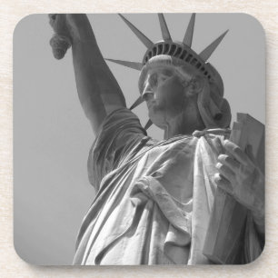 Dessous-de-verre Statue noire et blanche de Liberty New York