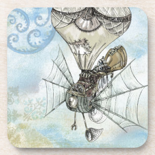 Dessous-de-verre steampunk balloon