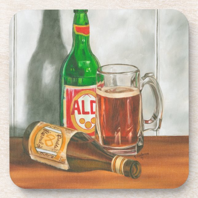 Dessous-de-verre Still Life with Beer par Jennifer Goldberger (Devant)