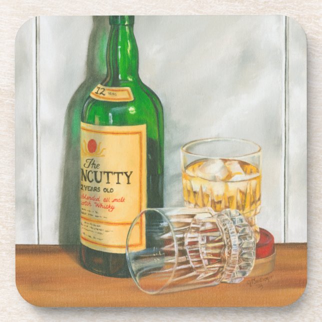 Dessous-de-verre Still Life with Scotch par Jennifer Goldberger (Devant)