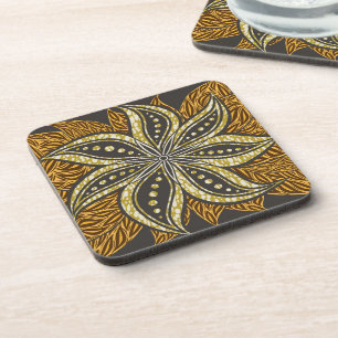 Dessous-de-verre Style Batik Floral Abstrait africain