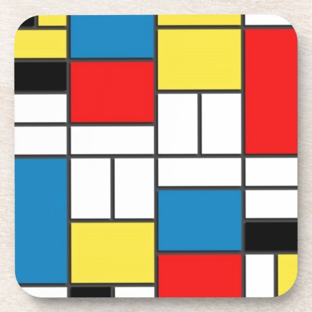 Dessous-de-verre Style mondrien (Devant)