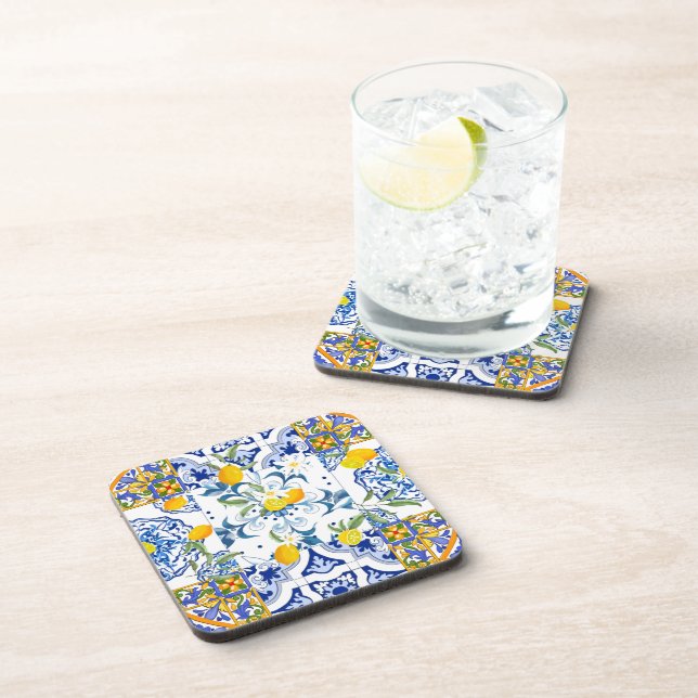 Dessous-de-verre Style sicilien, art d'été (Côté Droit)
