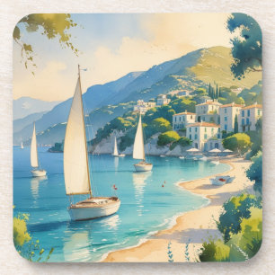 Dessous-de-verre Style vintage Côte d'Azur Voyage en France