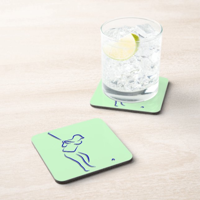 Dessous de verre stylisés de liège de silhouette (Côté Droit)