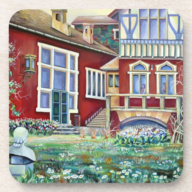 Dessous-de-verre Suède Scandinavie Paysage traditionnel (Devant)