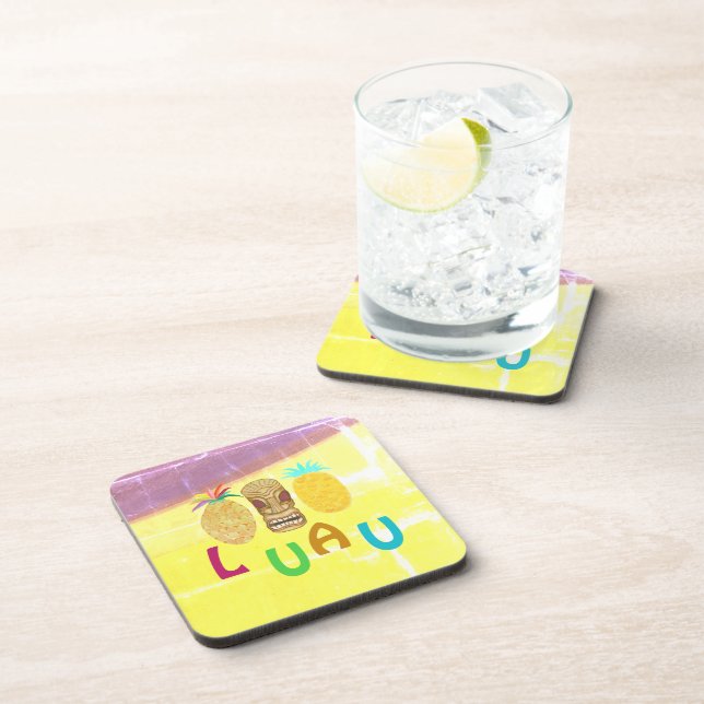 Dessous-de-verre Summer Tiki Pineapple Luau (Côté Droit)