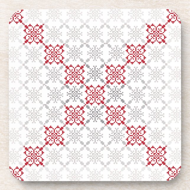 Dessous-de-verre SUN traditionnel letton motif géométrique II (Devant)