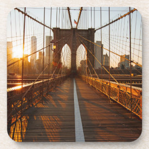 Dessous-de-verre Sunrise du pont Brooklyn de New York