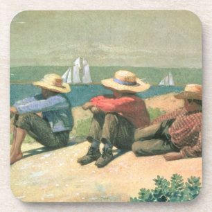 Dessous-de-verre Sur la plage, 1875 (la semaine)