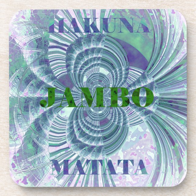 Dessous-de-verre Swaga Jambo Hakuna Matata Kenya Giraffe Safari Wo (Devant)