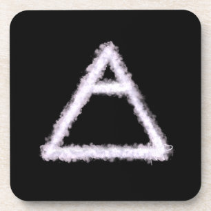 Dessous-de-verre Symbole d'alchimie de l'élément d'air émietté