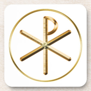Dessous-de-verre Symbole de Gold Chi-Rho