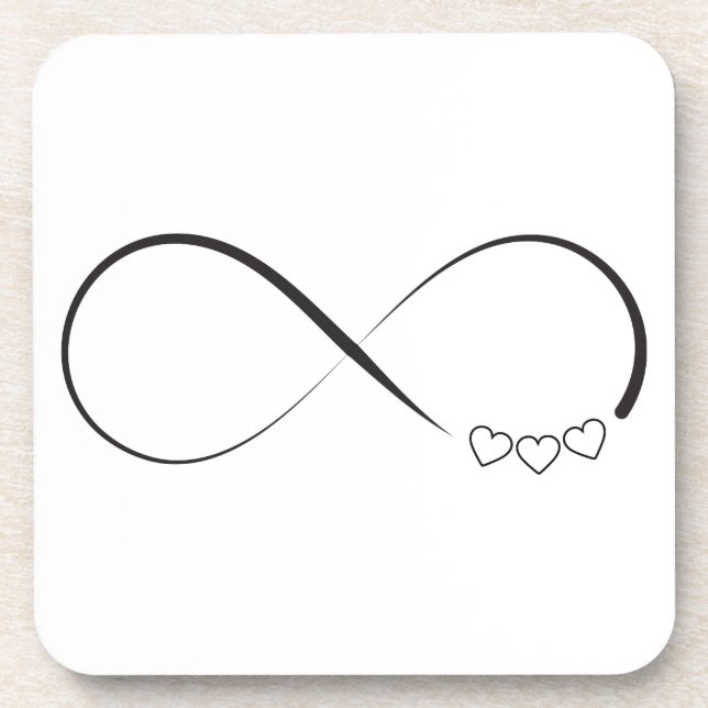 Dessous-de-verre Symbole des coeurs d'infini (Devant)
