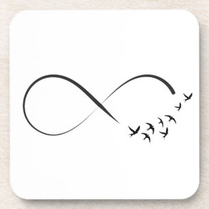 Dessous-de-verre Symbole d'hirondelle d'infini