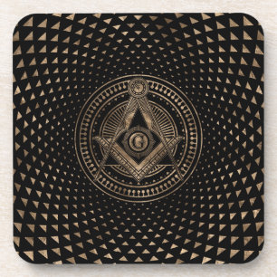 Dessous-de-verre Symbole franc-maçonnerie Carré et Compass