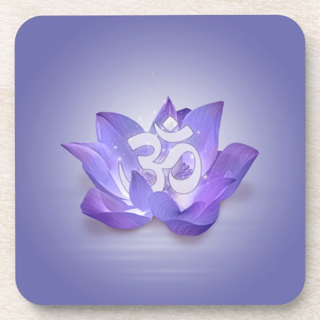 Dessous-de-verre Symbole Lotus et OM (Devant)
